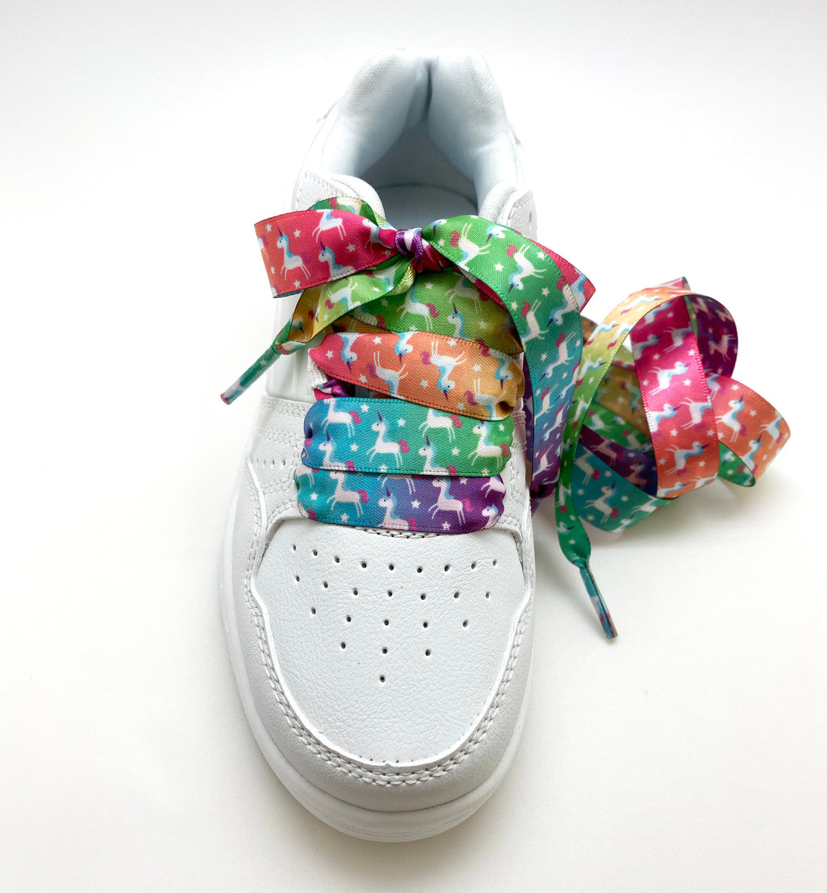 Lace your shoes with  our fun Unicorn print design!