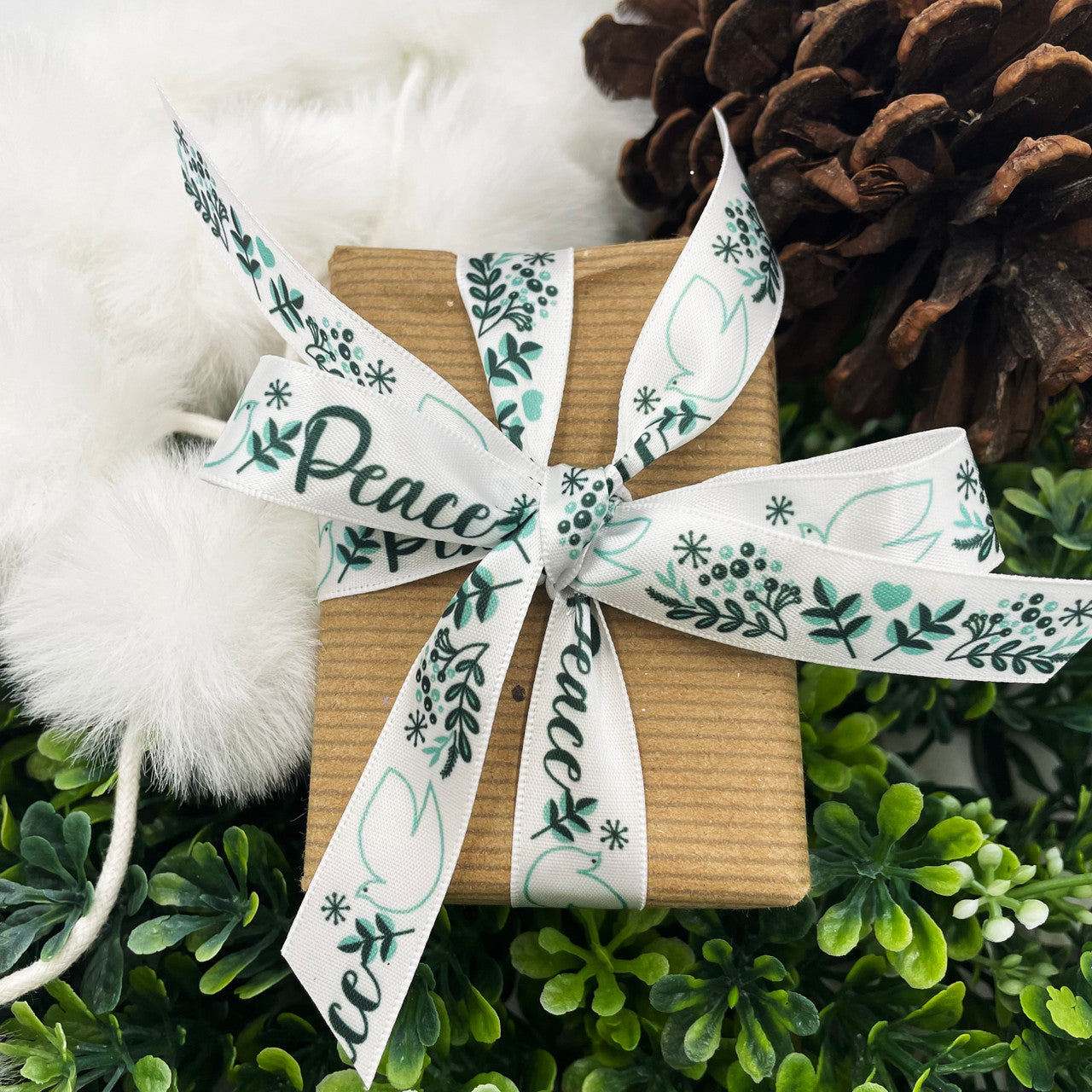 Our sweet Peace ribbon ties a lovely bow with the sentiment we wish for all! 