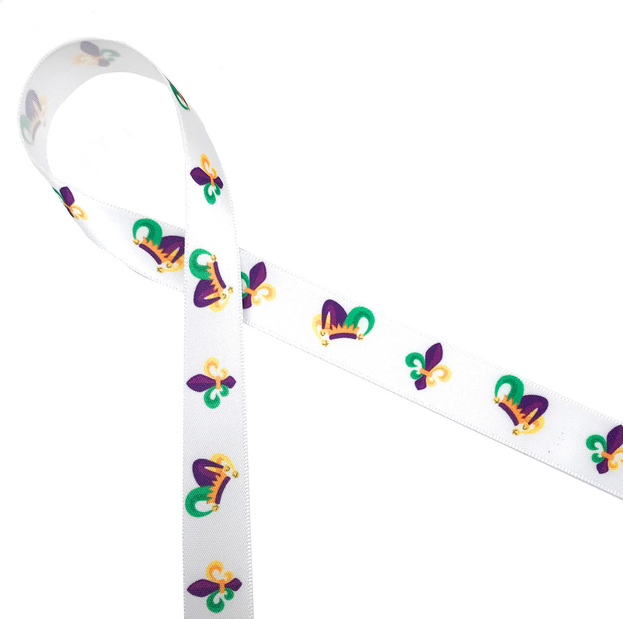 Birthday ribbon Happy Birthday in rainbow colors printed on 5/8 and 7/8  white satin