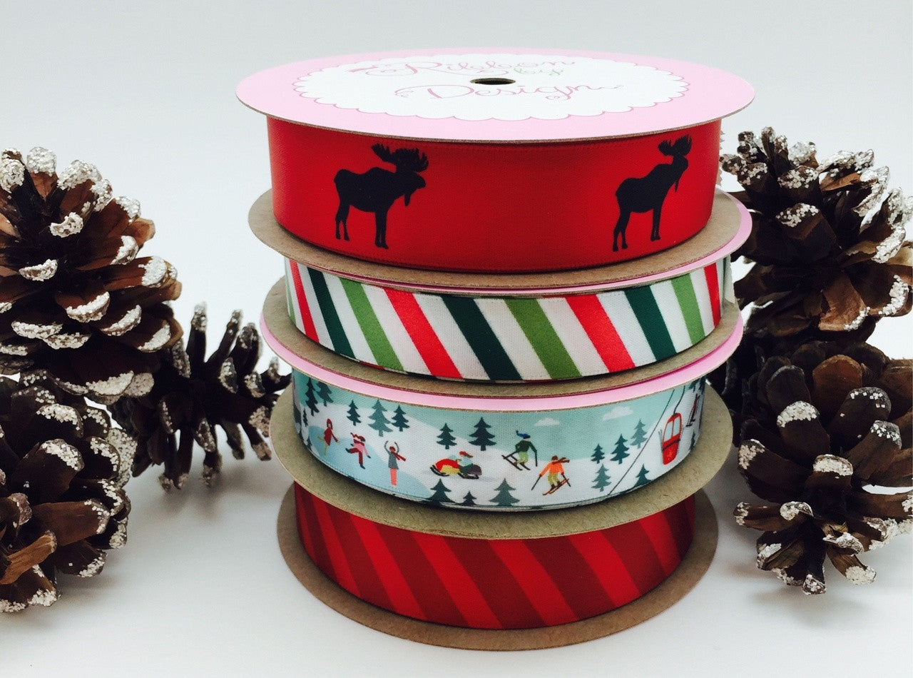 Our Moose ribbon will mix beautifully with a country Christmas theme! Add this sweet Moose silhouette to your North Country  Christmas this year!
