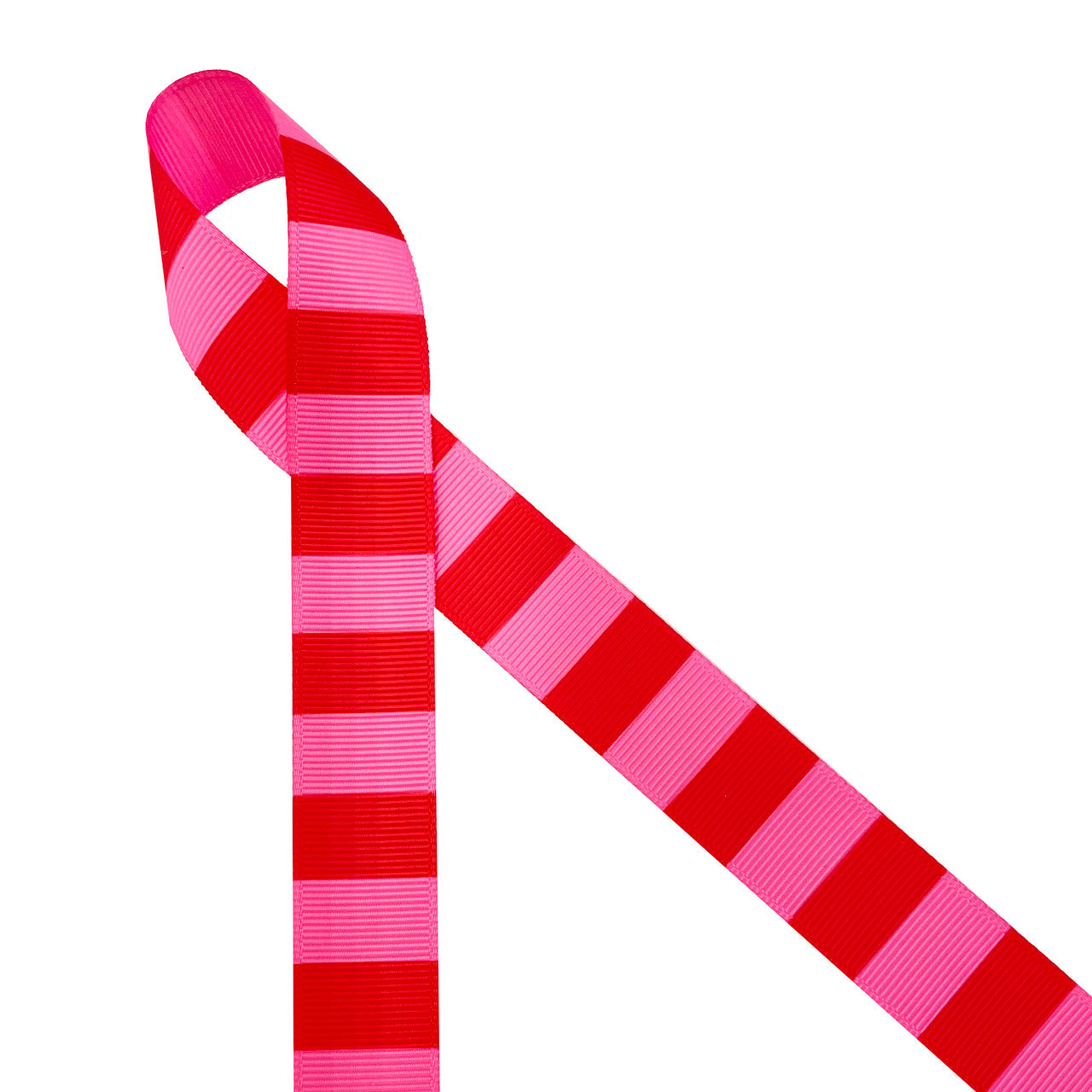 7/8” 1/2 Valentine’s Day Grosgrain Ribbon Pink / Hot Pink Hearts  Valentines Ribbon 3 yards Pink Valentine Ribbon