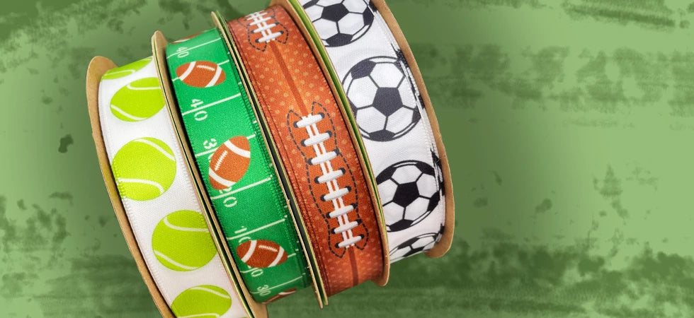 Sports-Themed Ribbons | Sports Ribbons | Sports Hair Ribbons