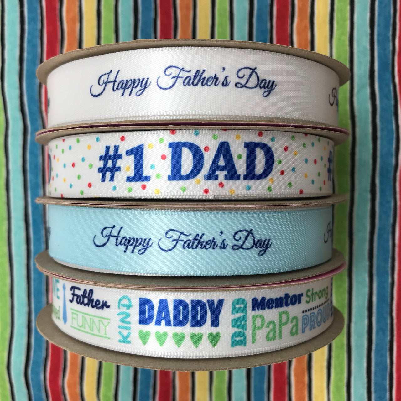 Mix and Match our Father's Day ribbons to make the best gift package ever for Dad!
