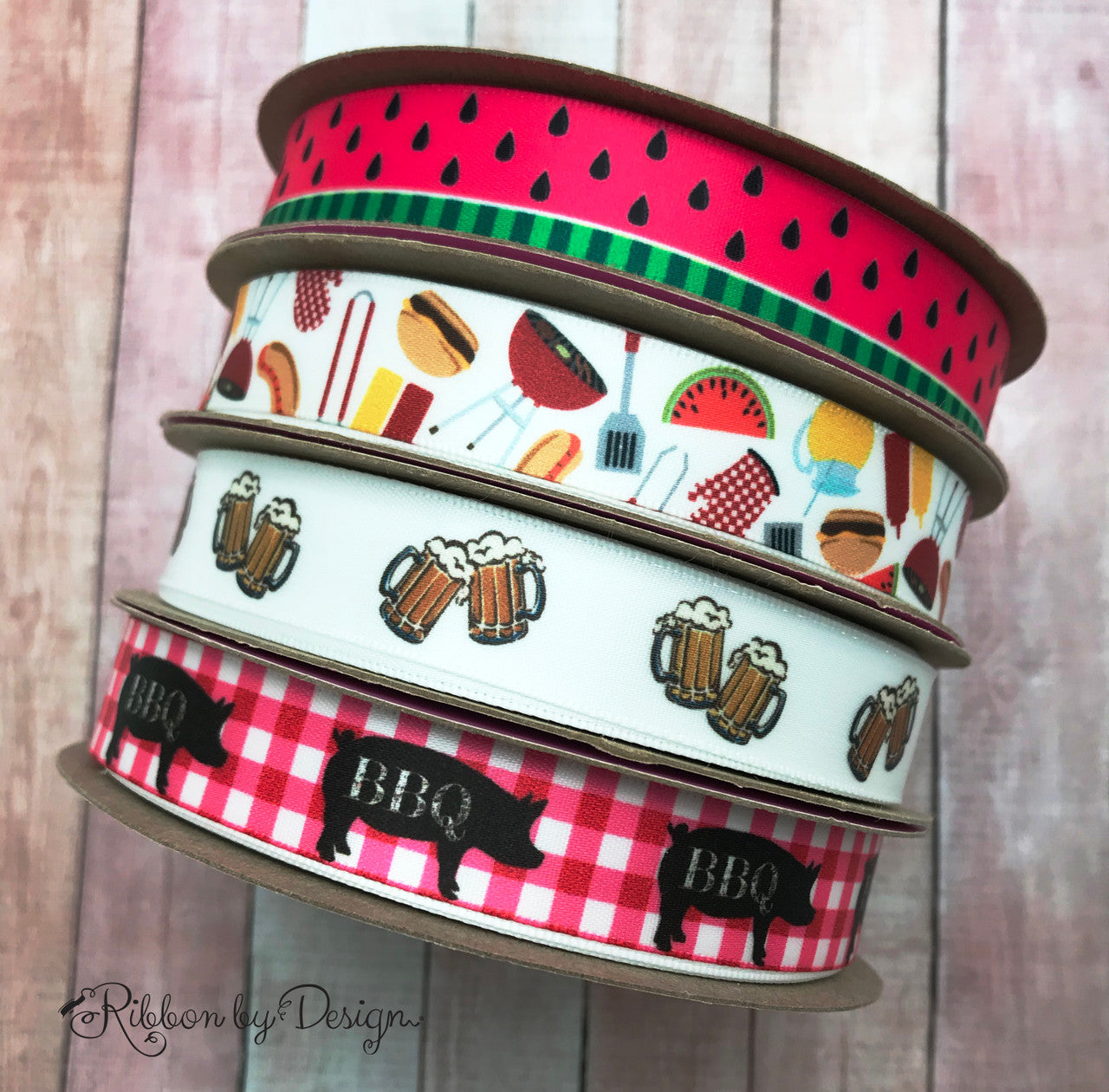 Mix and match our barbecue theme ribbons for your next back yard family party! There's something for everyone!