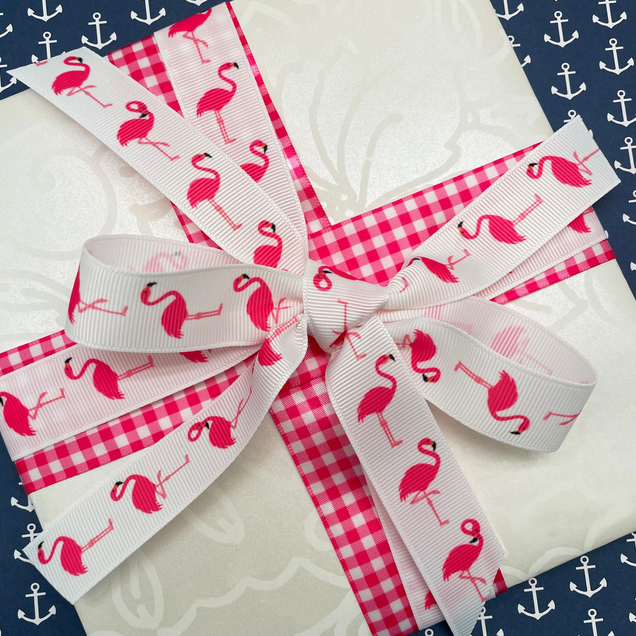 Mix and match our pink flamingos with pink and white gingham check for a fun  preppy gift or craft idea!