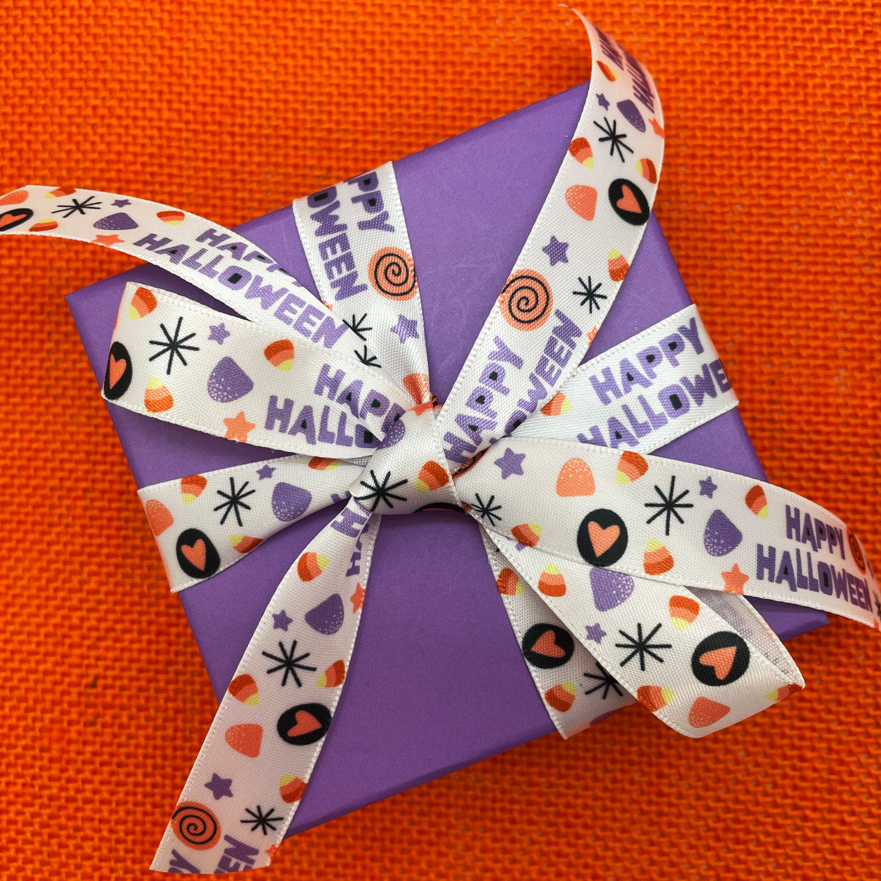 Tie a pretty bow on a Halloween gift or treat to make that gift extra special!