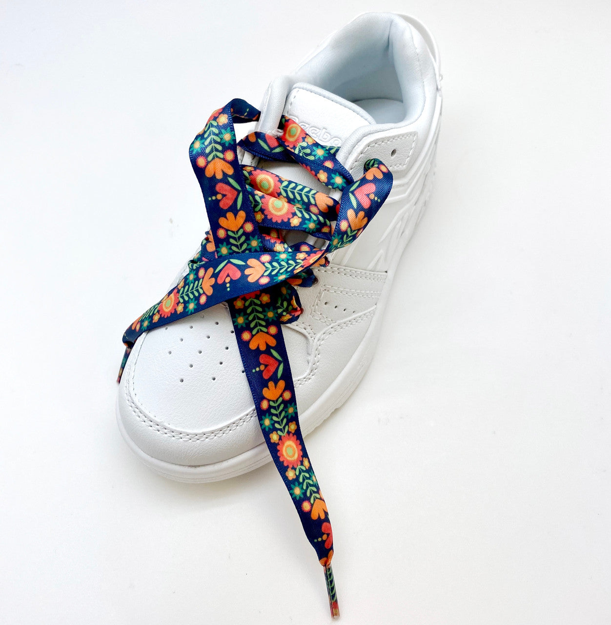 Satin Shoelaces boho floral print ideal for hip hop dance, dance team, sneaker junkie, cheerleading, wedding, prom in 36" and 44" lengths