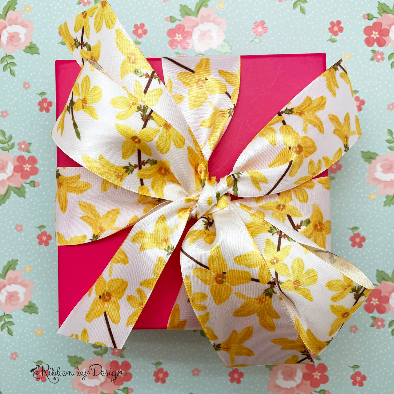 Nothing says Spring like a beautiful floral bow on a Sprig themed gift! Be sure to have this ribbon on hand for Mother's Day and Spring bridal showers!