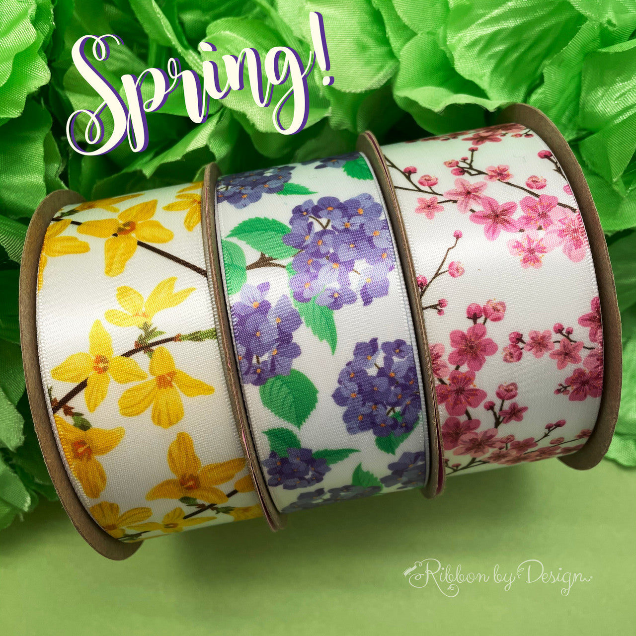 Our Spring floral ribbons are perfect together or on their own!