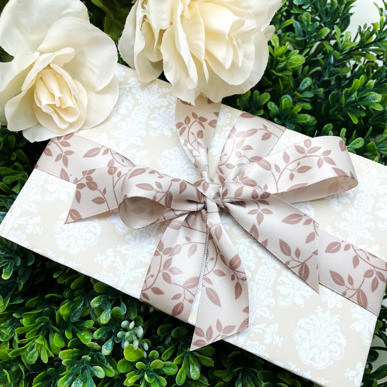 There is a simple beauty in tone on tone packaging. This gift wrap is so luxurious!