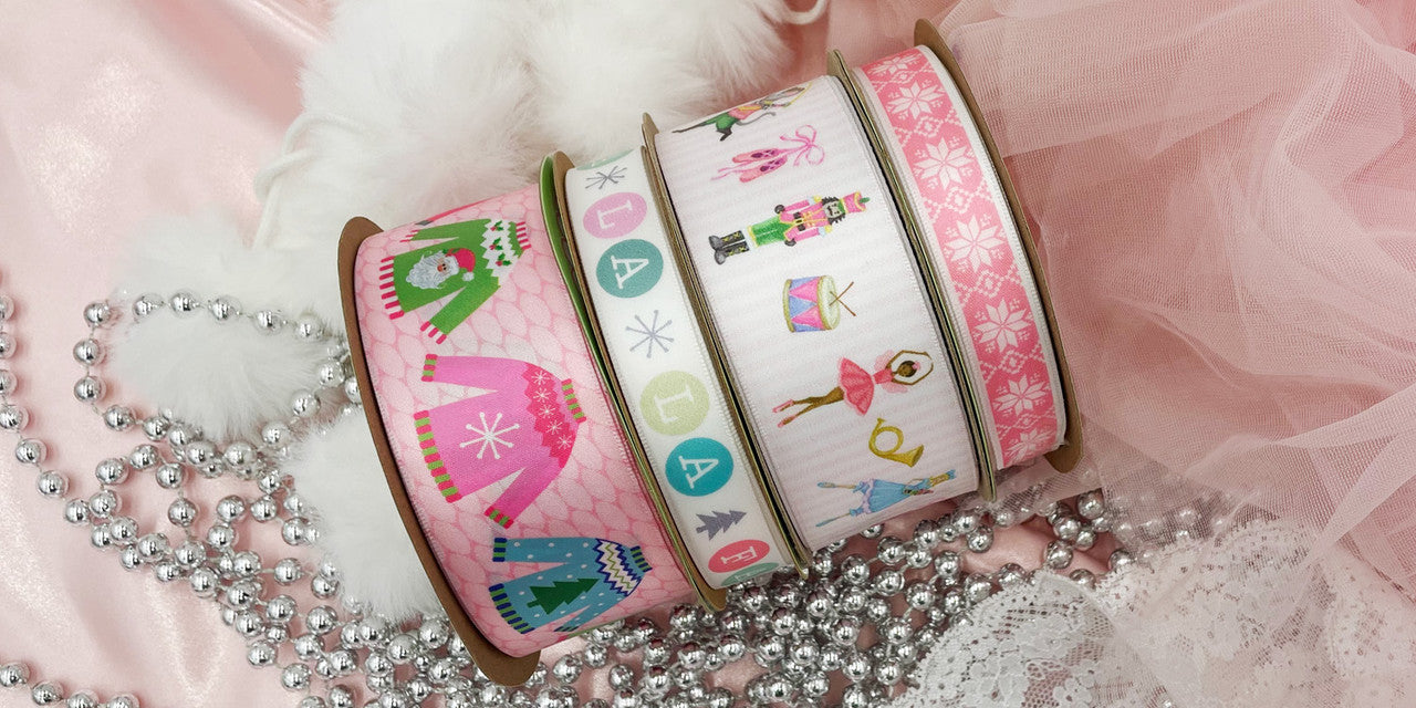 Pair our pastel holiday ribbons on gift wrap, gift baskets, and Holiday decor for a softer Holiday look!