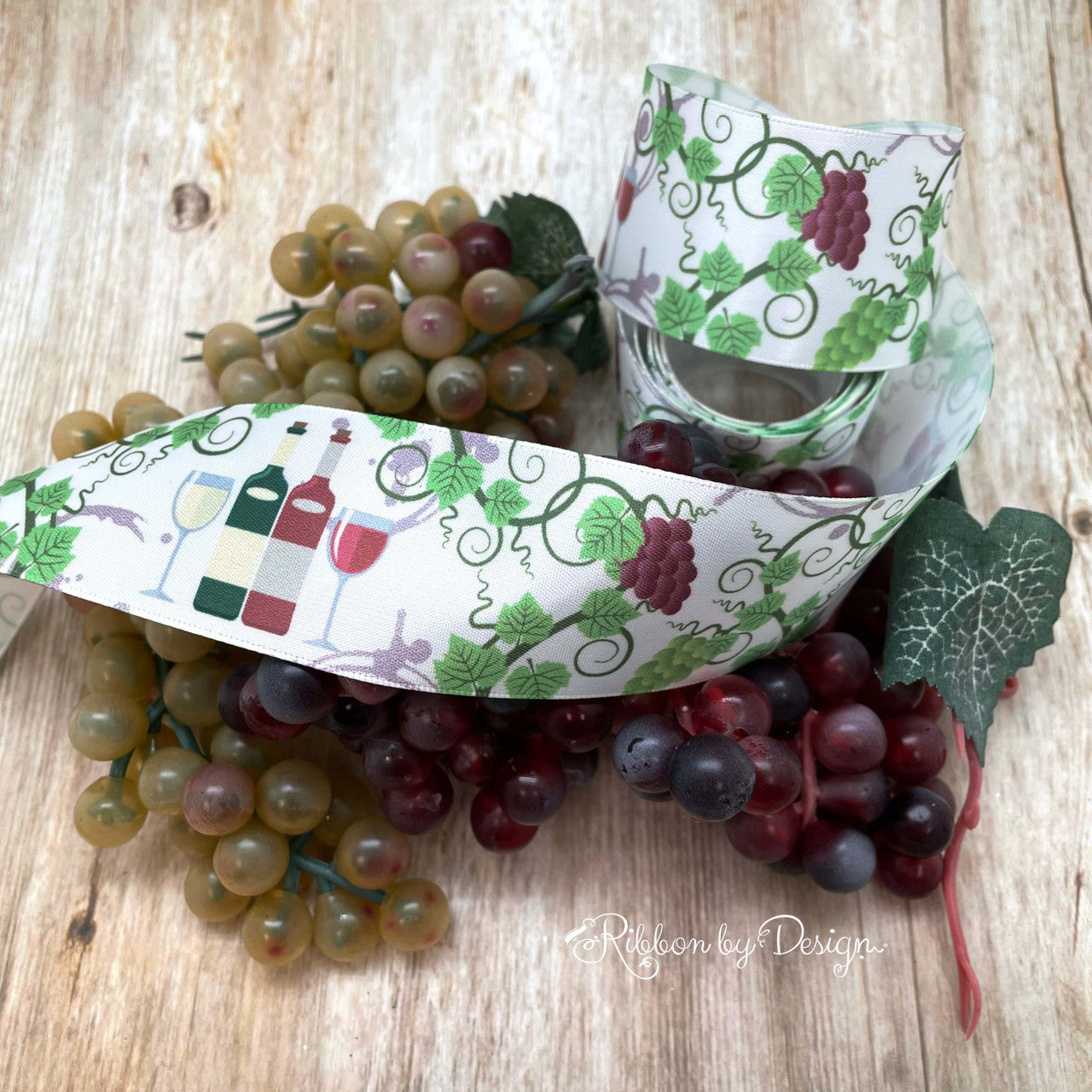 Our beautiful wine themed ribbon is the perfect addition to a bottle of wine for the hostess of a dinner party! Be sure to have this ribbon on hand for the perfect tie when you need it!