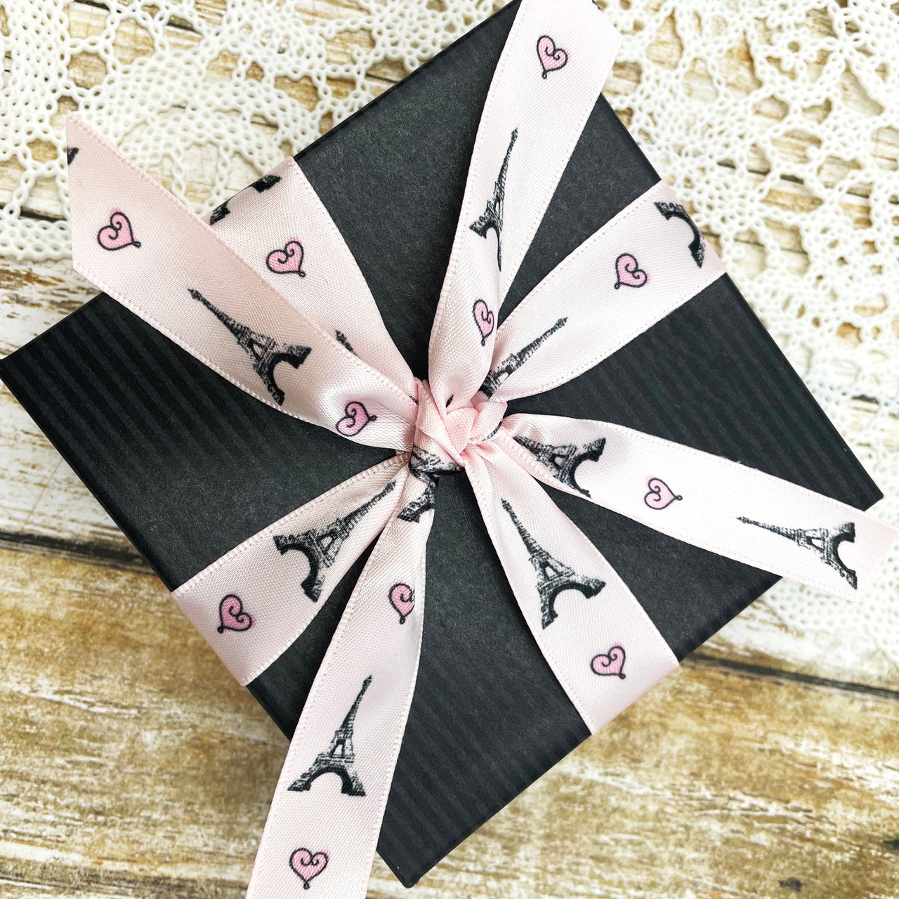 This lovely ribbon makes the perfect addition to any gift the the lover of all things French! 