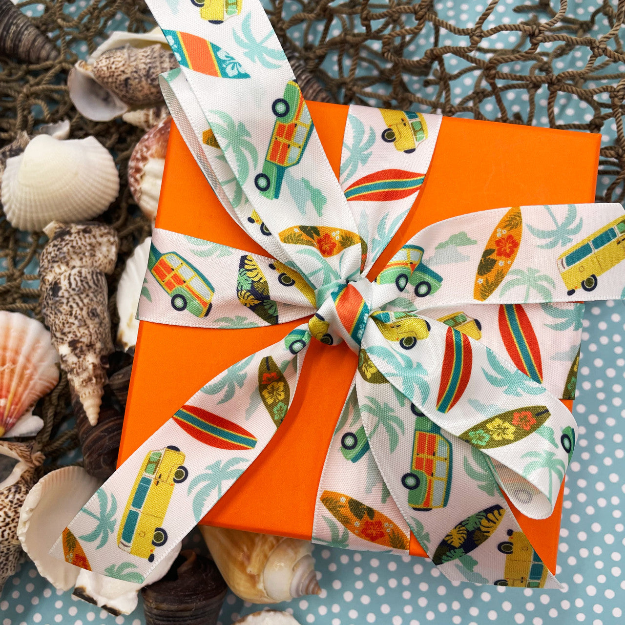 Tie a pretty bow on a gift box for your favorite surfer!