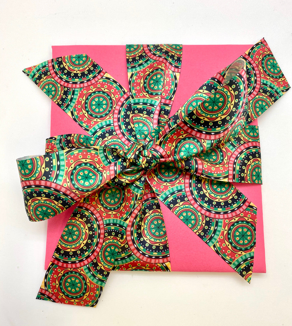 Tie a beautiful package with our African medallion print ribbon!