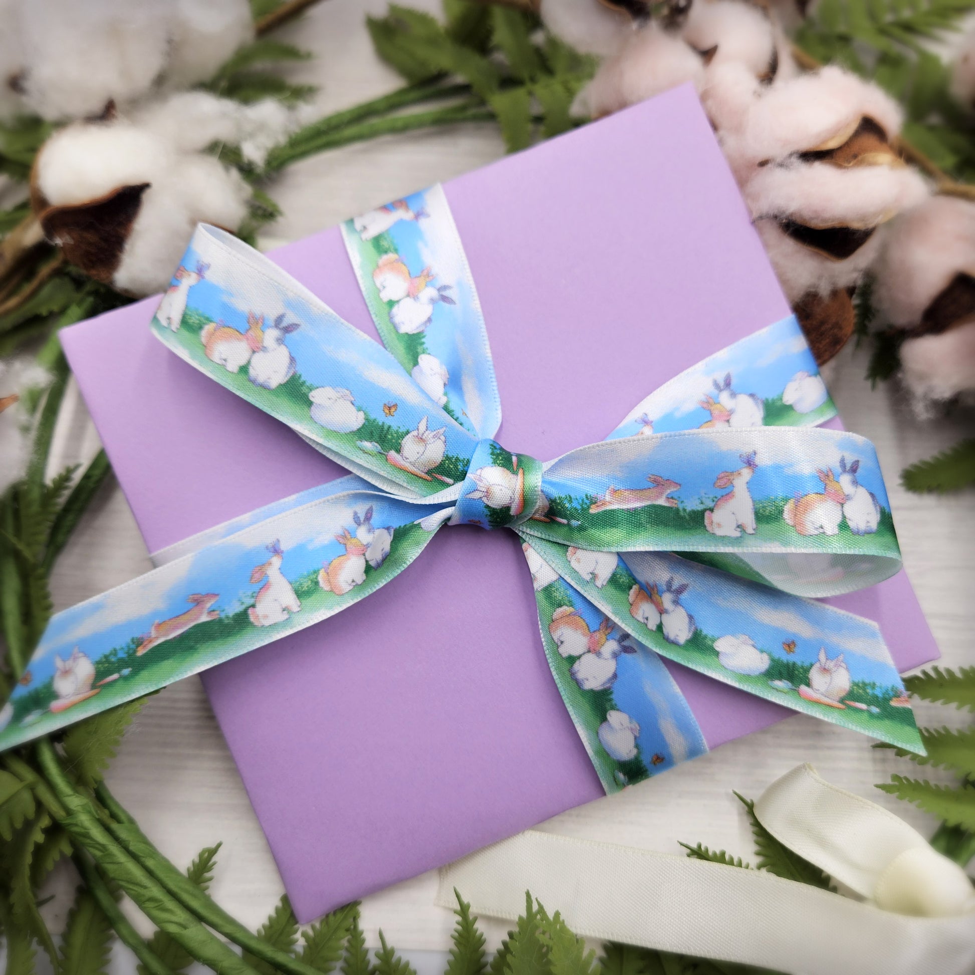 Bunny Ribbon for Easter and Spring printed on 7/8
