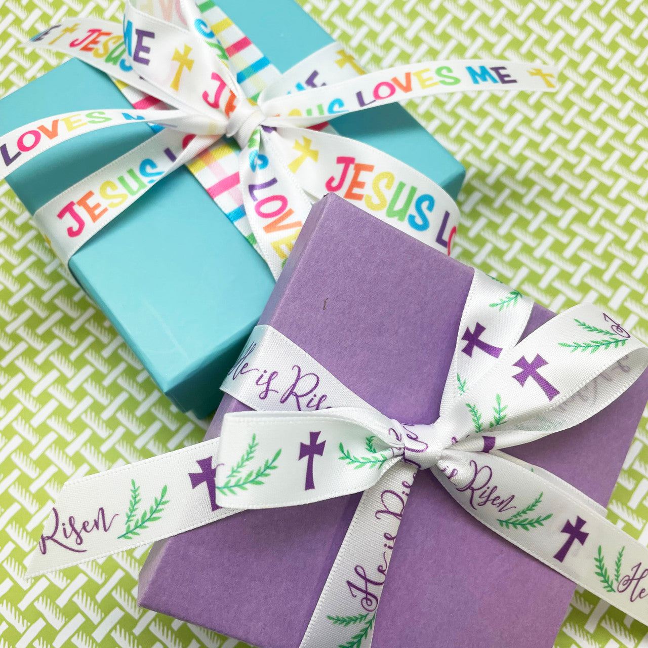 Our Christian themed ribbons are perfect for Sunday school gifts and favors along with services and ceremonies! Ch