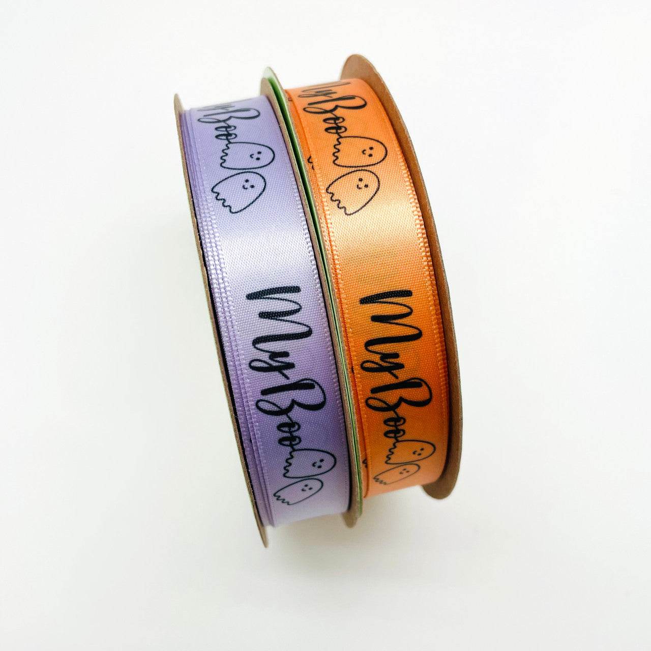 We offer this design on orange and lavender for all your Halloween Boos!