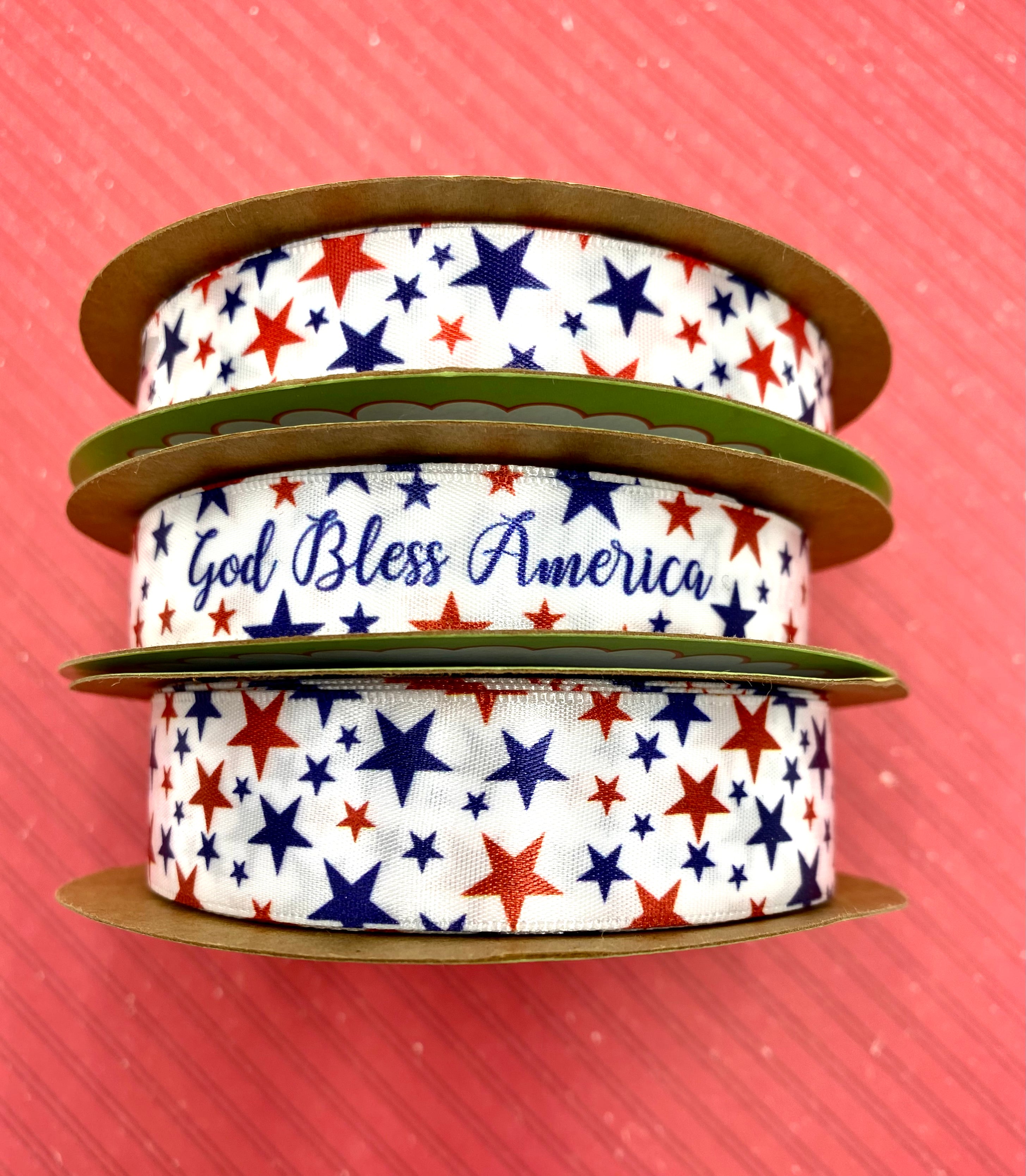Stars in Red and Navy Blue on 5/8