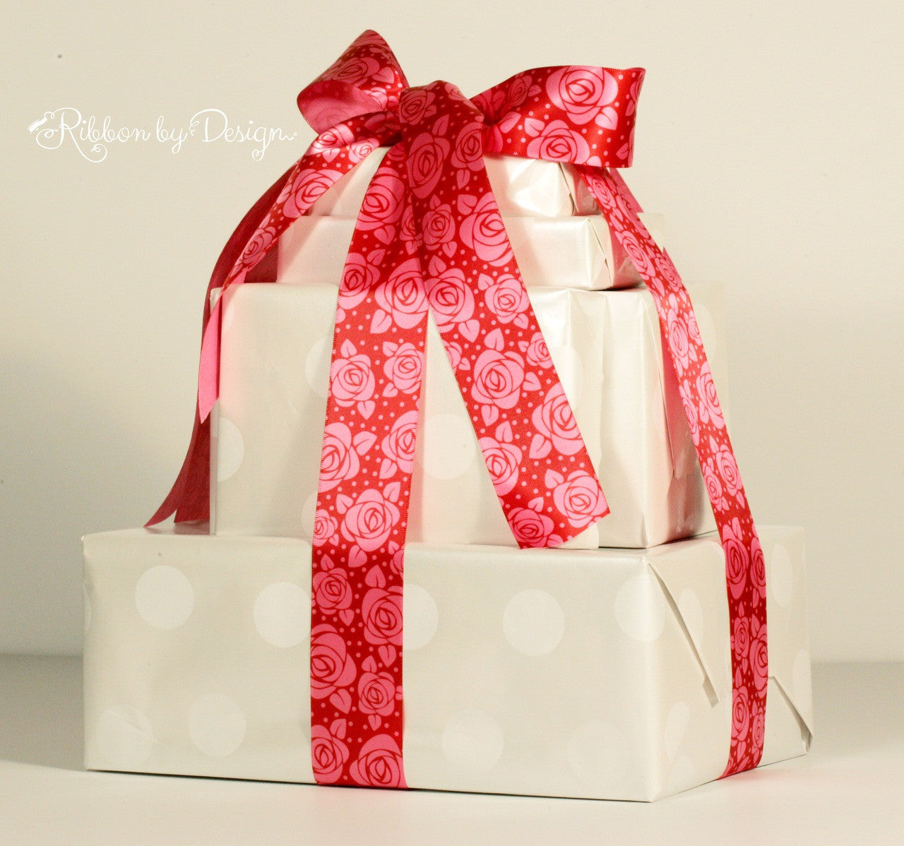 A tower of gifts for a special Valentine is sure to make the day lots of fun!