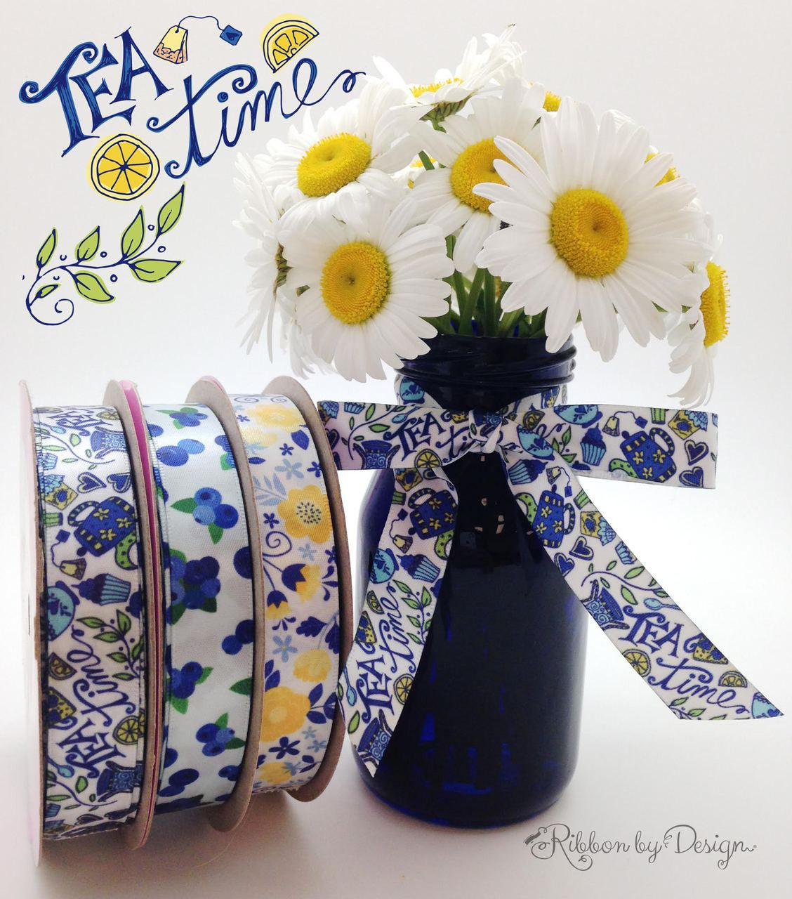 Our tea time ribbon makes a wonderful mix with our other Summer tea time ribbons!