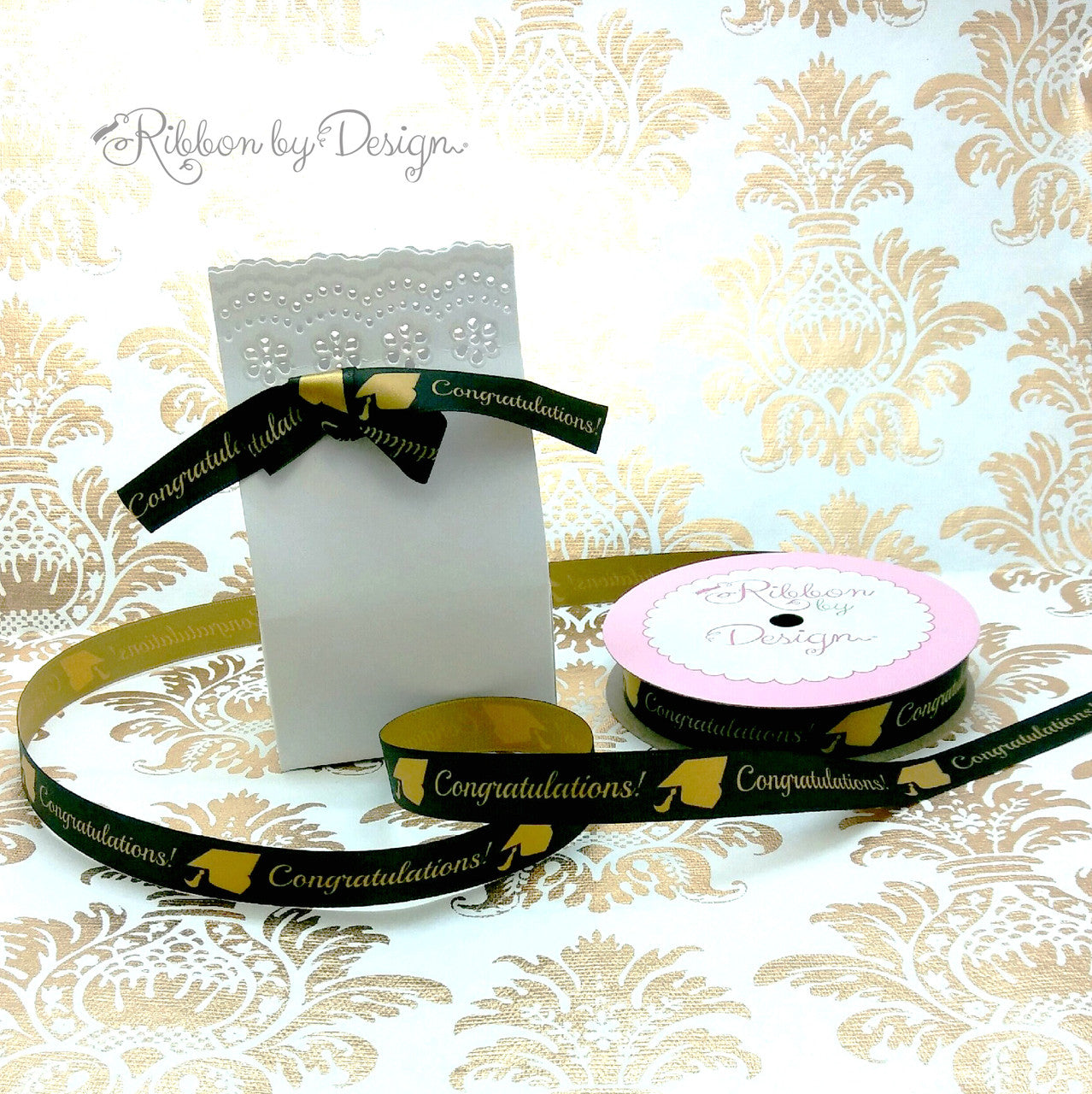A simple gift with our black and gold ribbon makes a wonderful presentation to the recipient!