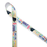 White Graduation Rivan Graduation Ribbons | Graduation Cap & Gown Ribbon