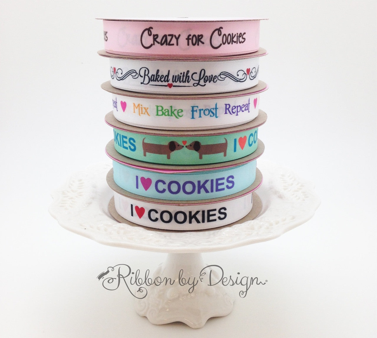 Baked with Love this the perfect addition to all our baking themed ribbons! Be sure to add it to your special baked gifts!