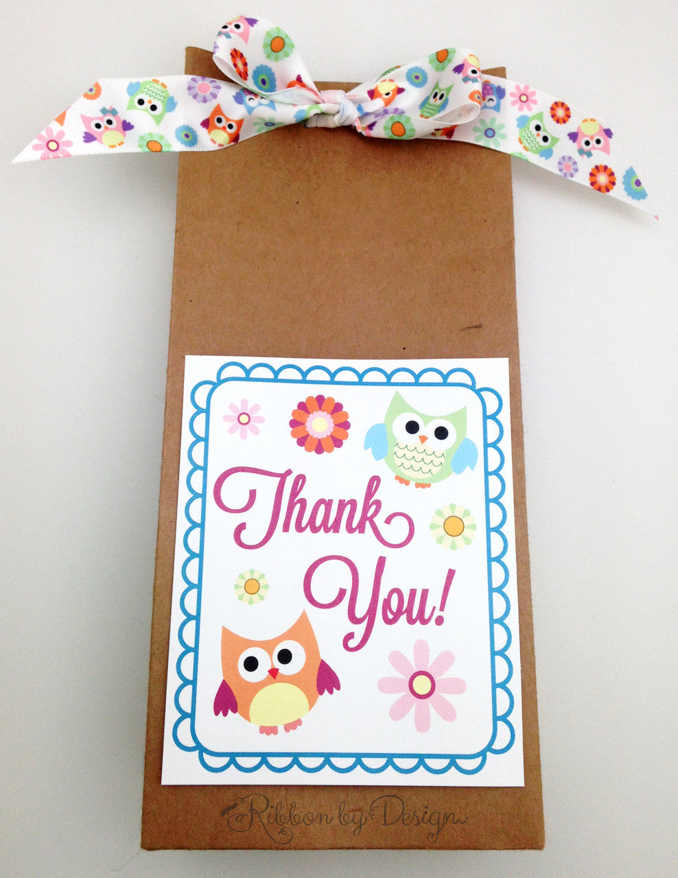 An owl themed baby shower or party needs this little ribbon to tie the favor gifts!