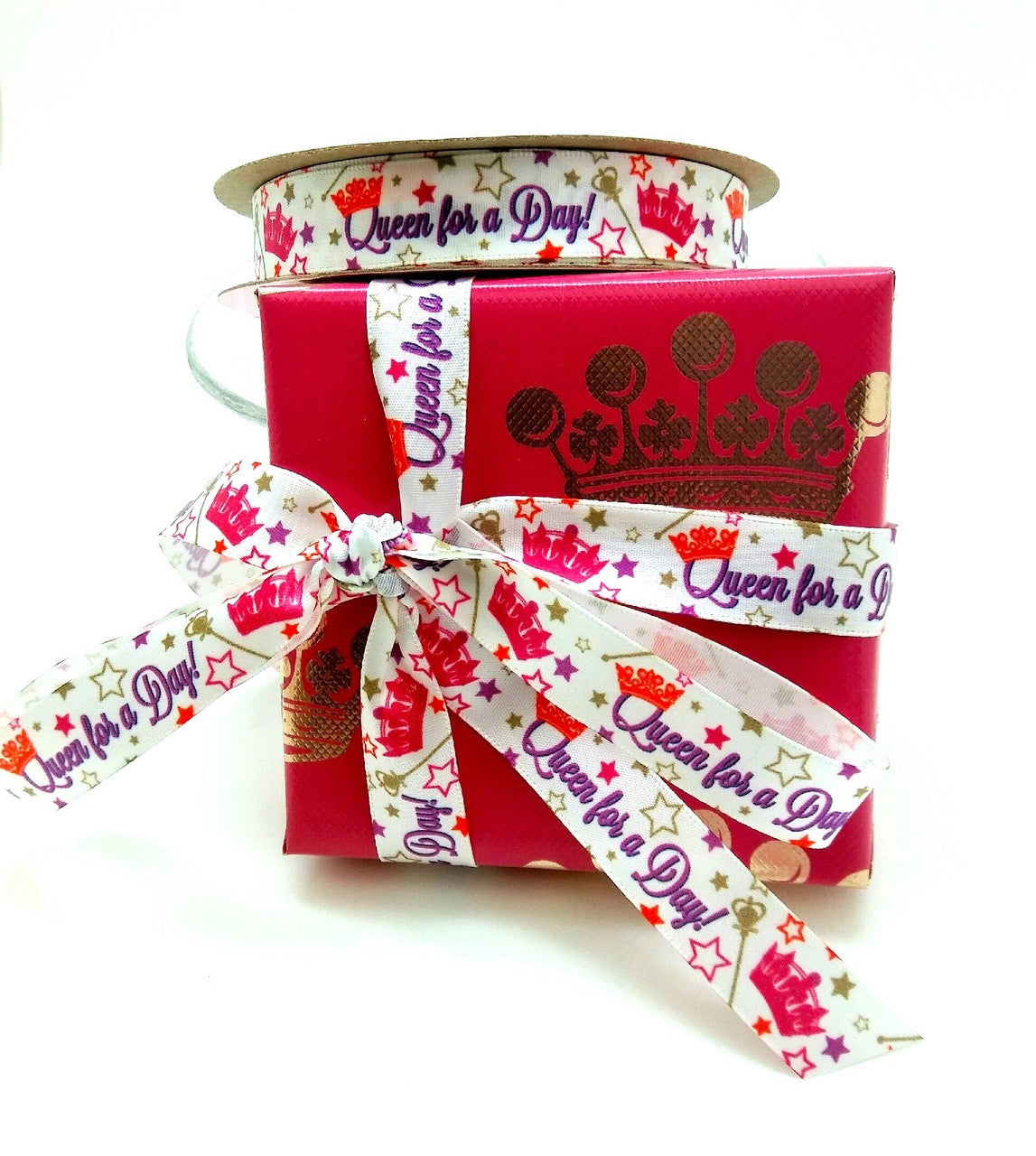 Make your Mom feel like a Queen for the Day this Mother's Day!  Tie this sweet ribbon on a little gift for Mom!