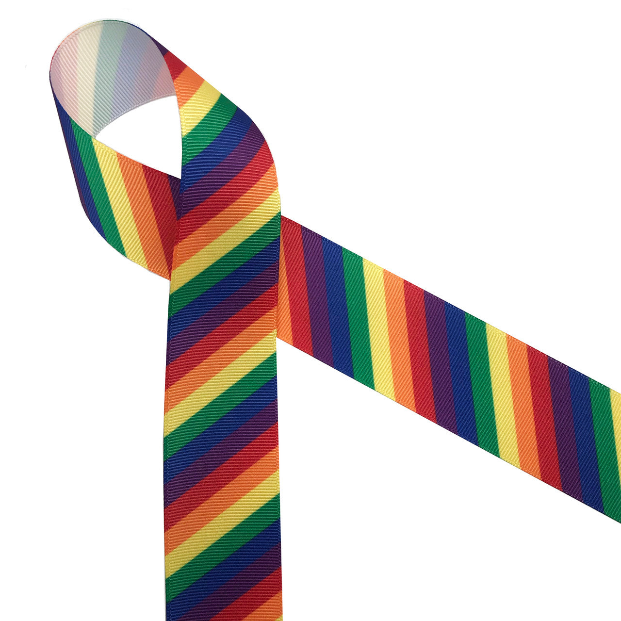 Rainbow stripes in primary colors printed on 1.5
