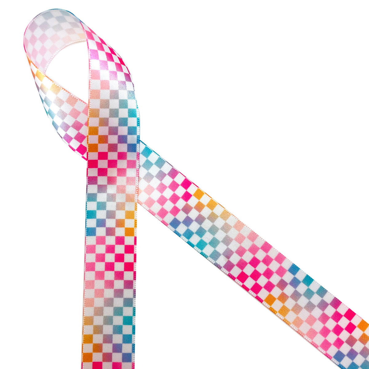 Kara Ribbons Pastel checkerboard ribbon by Kara Witten of Kailochic printed on 7/8 ...