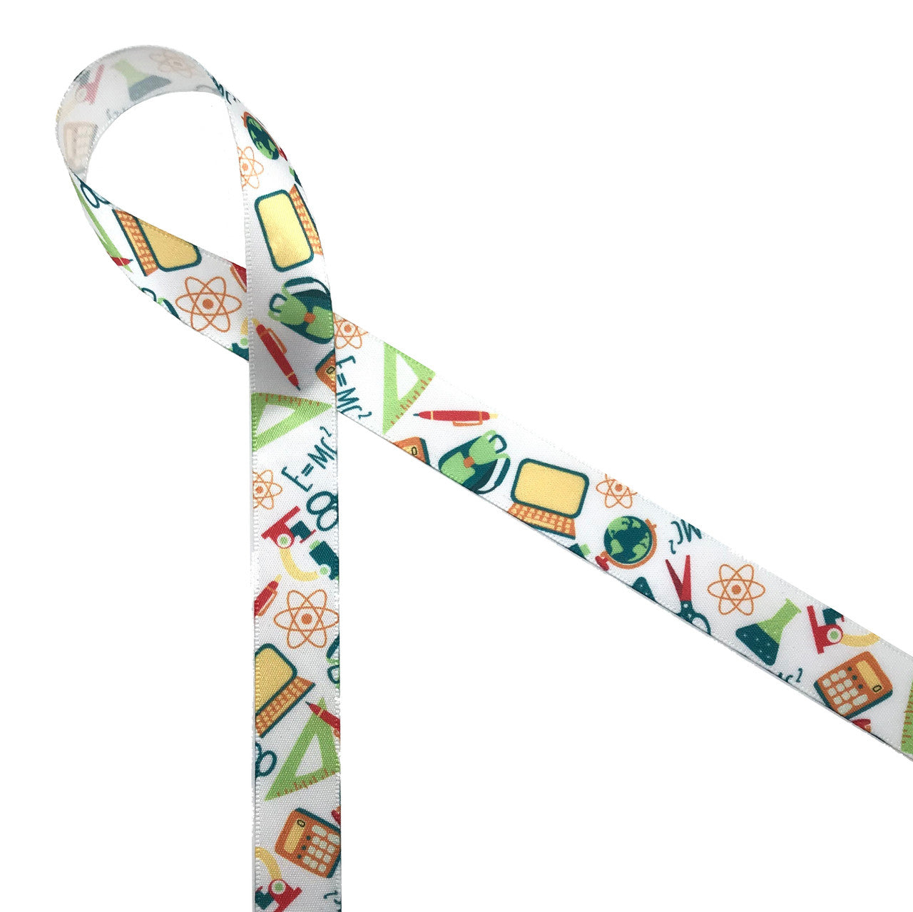 Science themed ribbon ideal for school parties, birthday parties or even corporate events! This fun ribbon features many elements of science study and work.