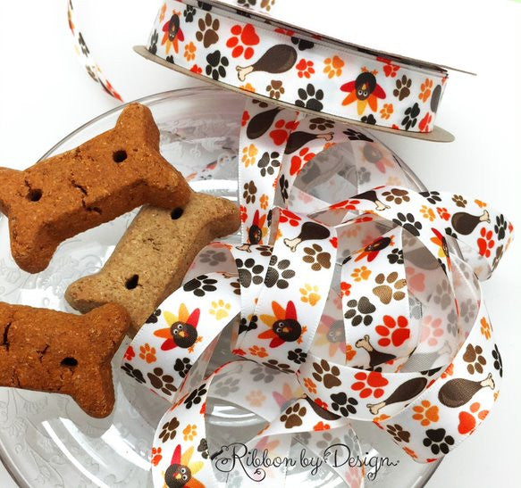 Tie a Thanksgiving treat for your furry family member with our fun Pet Thanksgiving ribbon!