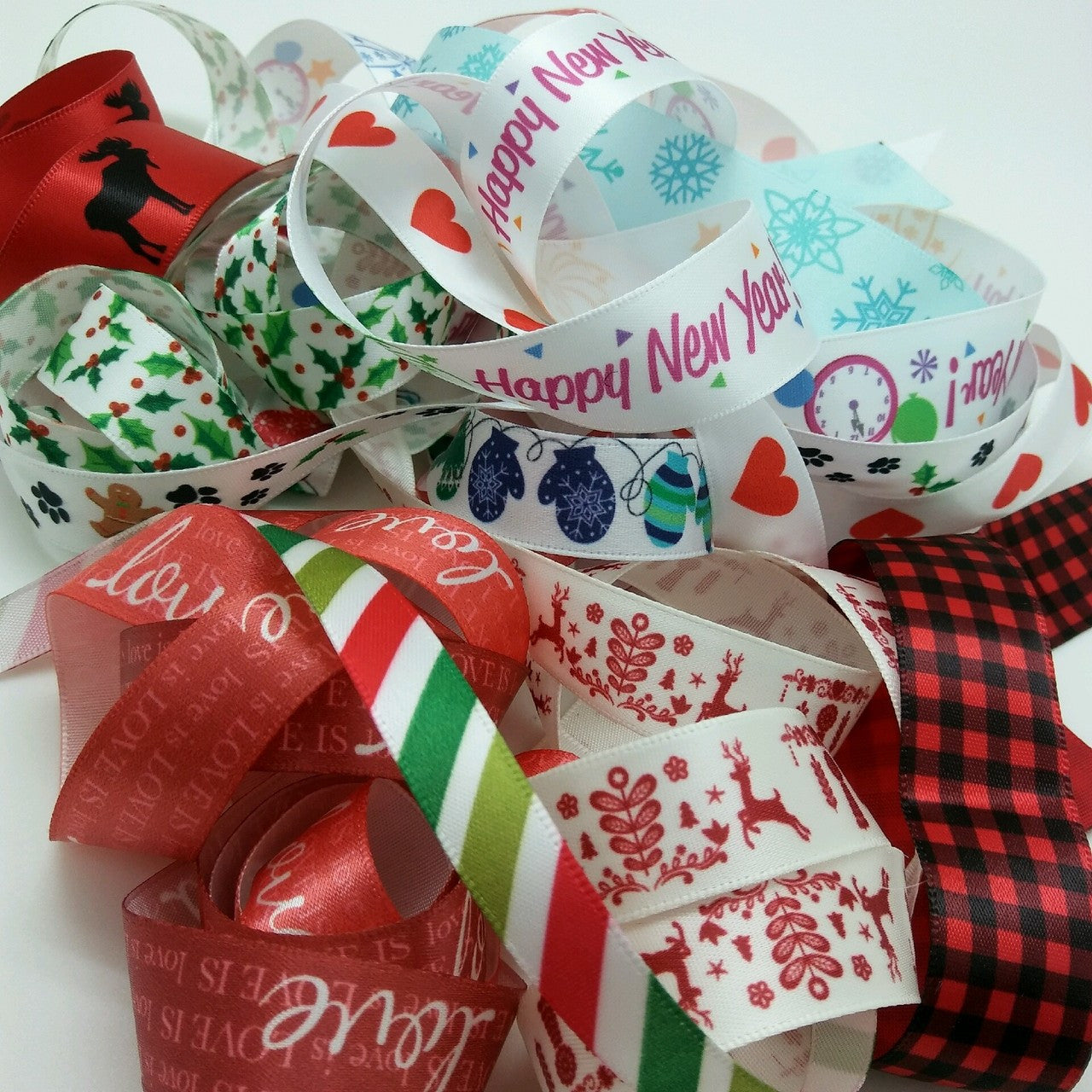 Cold Weather Ribbon Winter Grab Bag Ribbon, 20 yards